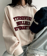 Skang boxy lettering fleece sweatshirt