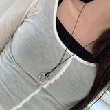 Nomad Ring Leather Necklace