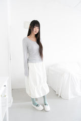 v-neck melange light top(2colors)