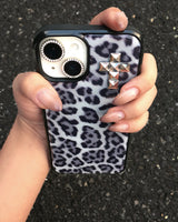 [MADE] LEOPARD STUD phone case_Gray