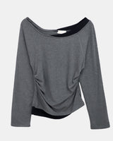 Elang Contrast Shirred T-Shirt