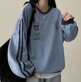 オフカラートラックラインスウェットシャツ