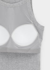 [MADE] Easy Basic Round Halter Sleeveless (Built-in Cap)