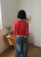 RIB U-NECK CARDIGAN
