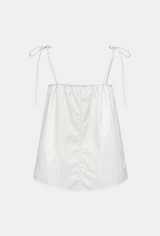Vela Stripe Ribbon Blouse