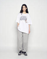 25FW ダブルラインロゴパンツ メランジ