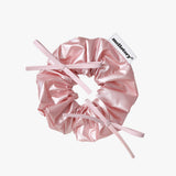 DOUBLE RIBBON SHINY SCRUNCHIE (PINK)