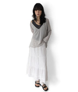 Dibo Deep V-Neck Long Sleeve Tee