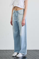 AZURE WIDE DENIM PANTS / SKY BLUE