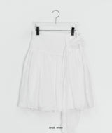 Maruo Chiffon Ruffle Strap Midi Skirt