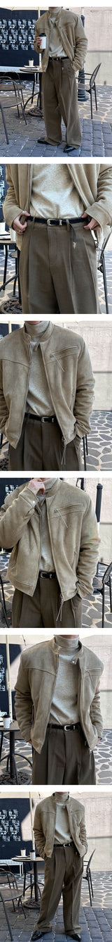[F/W] バイカースエードストリングジャケット (3color)