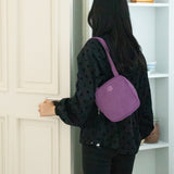 square suede bag _purple