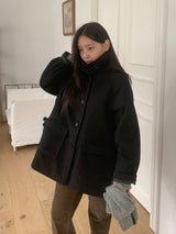 Pulky 2oz Quilted High Neck Half Coat