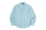 OPEN COLLAR TWEED SHIRT