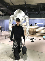 クロックレザートートクロスボディバッグ