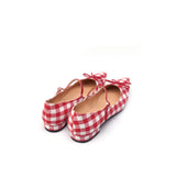Colorful Bridge | Holiday Plaid Pointed Sweet Mary Jane Shoes Women's Bow Flat Shoes