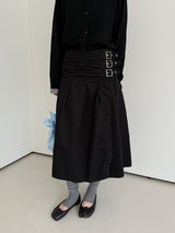 fancy buckle wrap skirt 