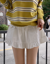 プリティーレースミニスカートパンツ (2color)