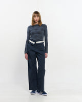 フォールドオーバーワイドスラックス _ NAVY