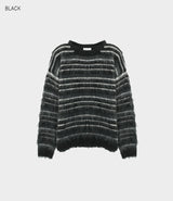 Mohair stripe heavy knit