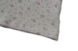 FLOWER WAFFLE BUTTON HOODIE - GRAY