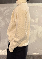 High-Neck Cable Half-Zip Up Knit 6COLOR