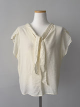Tulip Tie Short Sleeve Blouse