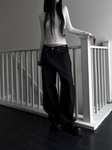 obi eyelet wide pants