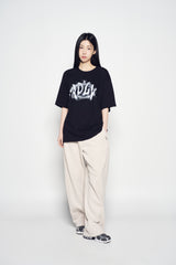 25SS ADLV UNIVERSE LOGO SHORT SLEEVE T-SHIRT BLACK
