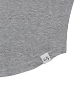 SLIM LONG BUTTON HOODIE TOP(GREY)