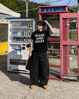 Cartel Back Printing Denim Pants