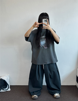 4000SOLD NYLON PINTUCK PANTS