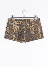 LEOPARD EYELET SHORTS