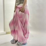 gradient pink fatty,saggy pants