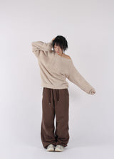 PUFFY CUTOUT KNIT
