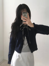 Frill Short Cardigan