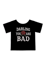 メタリングローズTシャツ #ブラック