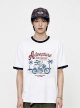 アドベンチャー イントゥ サマー オーバーフィット リンガー Tシャツ(3color)