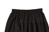 Roa Vintage Check Frill Tiered Midi Skirt