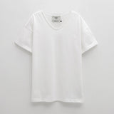 (T-6822)エッセンシャルVネックルーズTシャツ