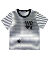 WE LOVE IT ストライプTシャツ_ブラック