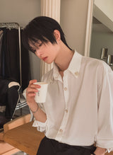 プリンスカラーブローチシャツ