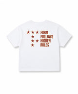 スターレタリングクロップドTシャツ - ホワイト