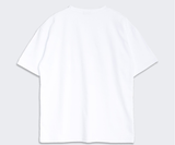 オーバーフィットクルーネックユニバーシティカーモ半袖Tシャツ ホワイトピンク