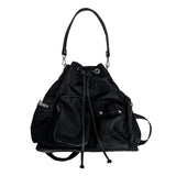 モネット２ウェイナイロンポケットバックパック&ショルダーバッグ (Black)