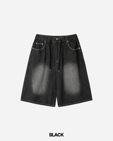 Tin Washed Bermuda Denim Pants