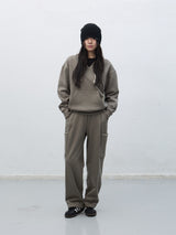 stitch cargo sweat pants