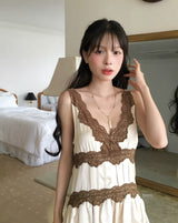 [ limited quantity / ♡made♡ ] enthea antique satin & lace short ops