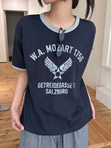 Buggy Ringer Letter Tattoo Oversized T-Shirt 3color