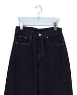 Celes Back Adjust Raw Denim Wide Pants